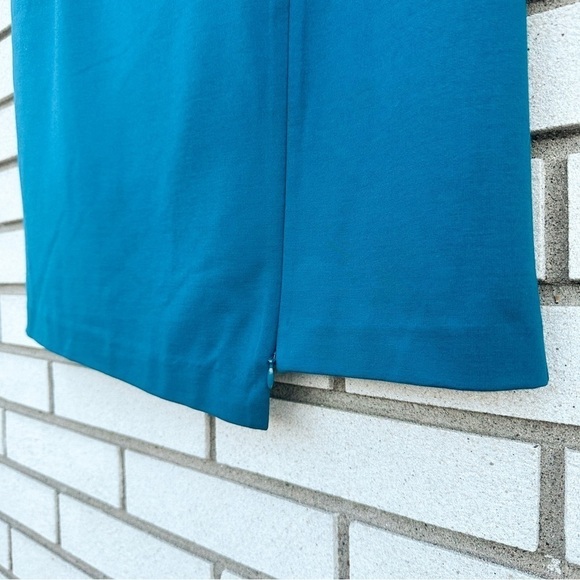 NWT J. Jill Ponte Persian Blue Zip Hem Pencil Midi Skirt - Picture 3 of 10